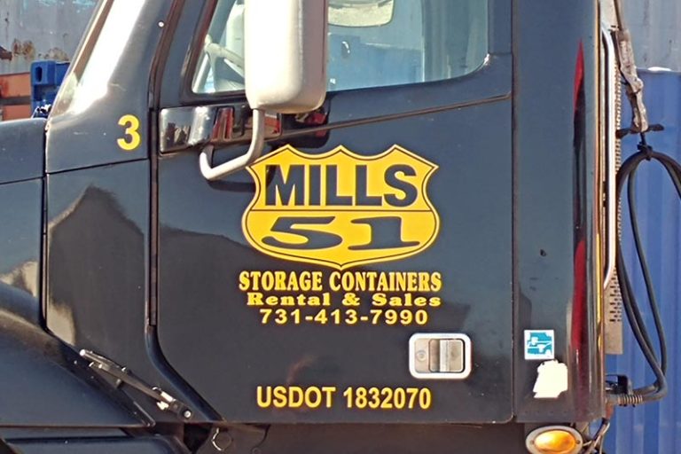 mills51logoandtruck Mills 51 Storage Container Rentals